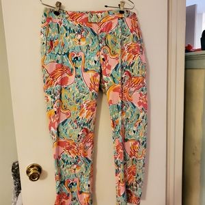 Lilly Pulitzer flamingo pants size 12